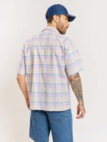 Load image into Gallery viewer, Lavender Checked Cropped Shirt