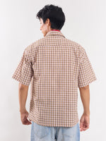 Load image into Gallery viewer, Brown Checked Cropped Shirt