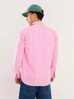 Load image into Gallery viewer, Pink & Green Striped Poplin Shirt