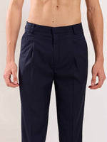 Load image into Gallery viewer, Blue Straight Fit Trousers