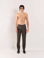 Load image into Gallery viewer, Dark Taupe Straight Fit Trousers