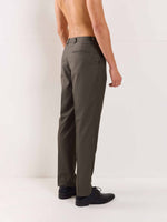 Load image into Gallery viewer, Dark Taupe Straight Fit Trousers