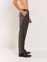 Load image into Gallery viewer, Dark Taupe Straight Fit Trousers
