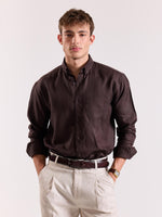 Load image into Gallery viewer, Coffee Brown Irish Linen Shirt