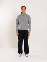 Load image into Gallery viewer, Grey Quarter-Zip Sweatshirt