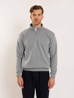 Load image into Gallery viewer, Grey Quarter-Zip Sweatshirt