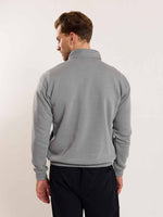 Load image into Gallery viewer, Grey Quarter-Zip Sweatshirt