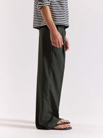 Load image into Gallery viewer, Green Pinstriped Baggy Fit Trousers