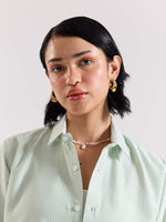 Load image into Gallery viewer, Relaxed Fit Green Striped Shirt