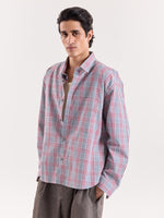 Load image into Gallery viewer, Green & Burgundy Glen Checks Cropped Shirt