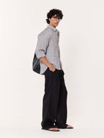 Load image into Gallery viewer, Grey Textured Cropped Shirt