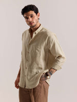 Load image into Gallery viewer, Beige Irish Linen Shirt