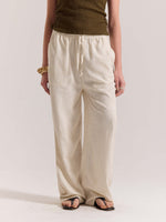 Load image into Gallery viewer, Natural Linen Pull-on Pants ( Pre-Order )