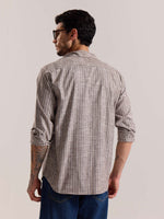Load image into Gallery viewer, Brown Striped Linen-blend Shirt
