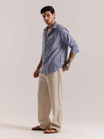 Load image into Gallery viewer, Blue Striped Linen-blend Shirt