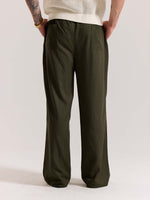 Load image into Gallery viewer, Olive Green Linen Pull-on Pants