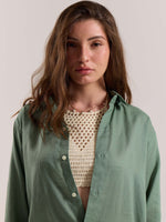 Load image into Gallery viewer, Sage Green Linen-blend Shirt