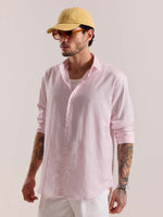 Load image into Gallery viewer, Light Pink Linen-blend Shirt (Pre-Order)