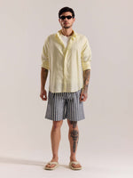 Load image into Gallery viewer, Light Yellow Linen-blend Shirt