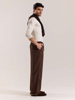 Load image into Gallery viewer, Dark Brown Linen Pull-on Pants