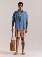 Load image into Gallery viewer, Dusty Blue Linen-blend Shirt (Pre-Order)