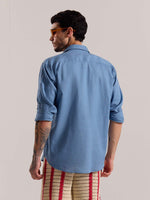 Load image into Gallery viewer, Dusty Blue Linen-blend Shirt (Pre-Order)