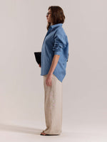 Load image into Gallery viewer, Dusty Blue Linen-blend Shirt (Pre-Order)