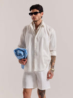 Load image into Gallery viewer, Off White Linen-blend Shirt (Pre-Order)