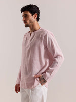 Load image into Gallery viewer, Pink Textured Linen Pullover