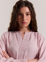 Load image into Gallery viewer, Pink Textured Linen Pullover