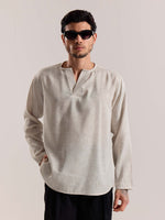 Load image into Gallery viewer, Natural Textured Linen Pullover