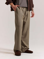 Load image into Gallery viewer, Khaki Green Linen Pull-on Pants
