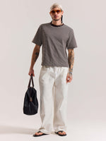 Load image into Gallery viewer, White Linen Pull-on Pants