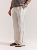 Load image into Gallery viewer, White Linen Pull-on Pants