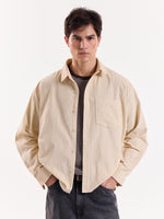Load image into Gallery viewer, Light Beige Corduroy Oversized Shirt