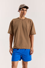 Load image into Gallery viewer, Light Brown Loose Fit Cropped T-Shirt