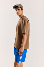 Load image into Gallery viewer, Light Brown Loose Fit Cropped T-Shirt