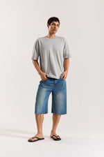 Load image into Gallery viewer, Light Grey Loose Fit Cropped T-Shirt