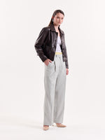 Load image into Gallery viewer, Light Grey Textured Baggy Fit Trousers