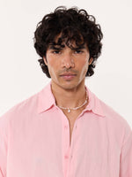 Load image into Gallery viewer, Light Pink Textured Cropped Shirt