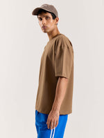 Load image into Gallery viewer, Light Brown Loose Fit Cropped T-Shirt