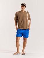 Load image into Gallery viewer, Light Brown Loose Fit Cropped T-Shirt