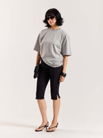 Load image into Gallery viewer, Light Grey Loose Fit Cropped T-Shirt