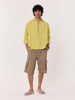 Load image into Gallery viewer, Lime Green Textured Cropped Shirt