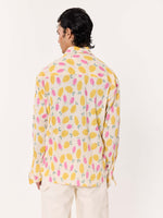 Load image into Gallery viewer, Mango Berry Crinkled Cropped Shirt