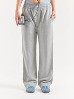 Load image into Gallery viewer, Marl Grey Loose Fit Sweatpants