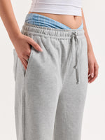 Load image into Gallery viewer, Marl Grey Loose Fit Sweatpants
