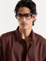 Load image into Gallery viewer, Mocha Brown Linen Cropped Shirt
