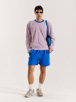Load image into Gallery viewer, Multicolour Striped Loose Fit Cropped T-Shirt