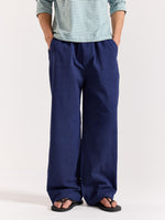 Load image into Gallery viewer, Navy Blue Textured Pull-on Pants (Pre-Order)